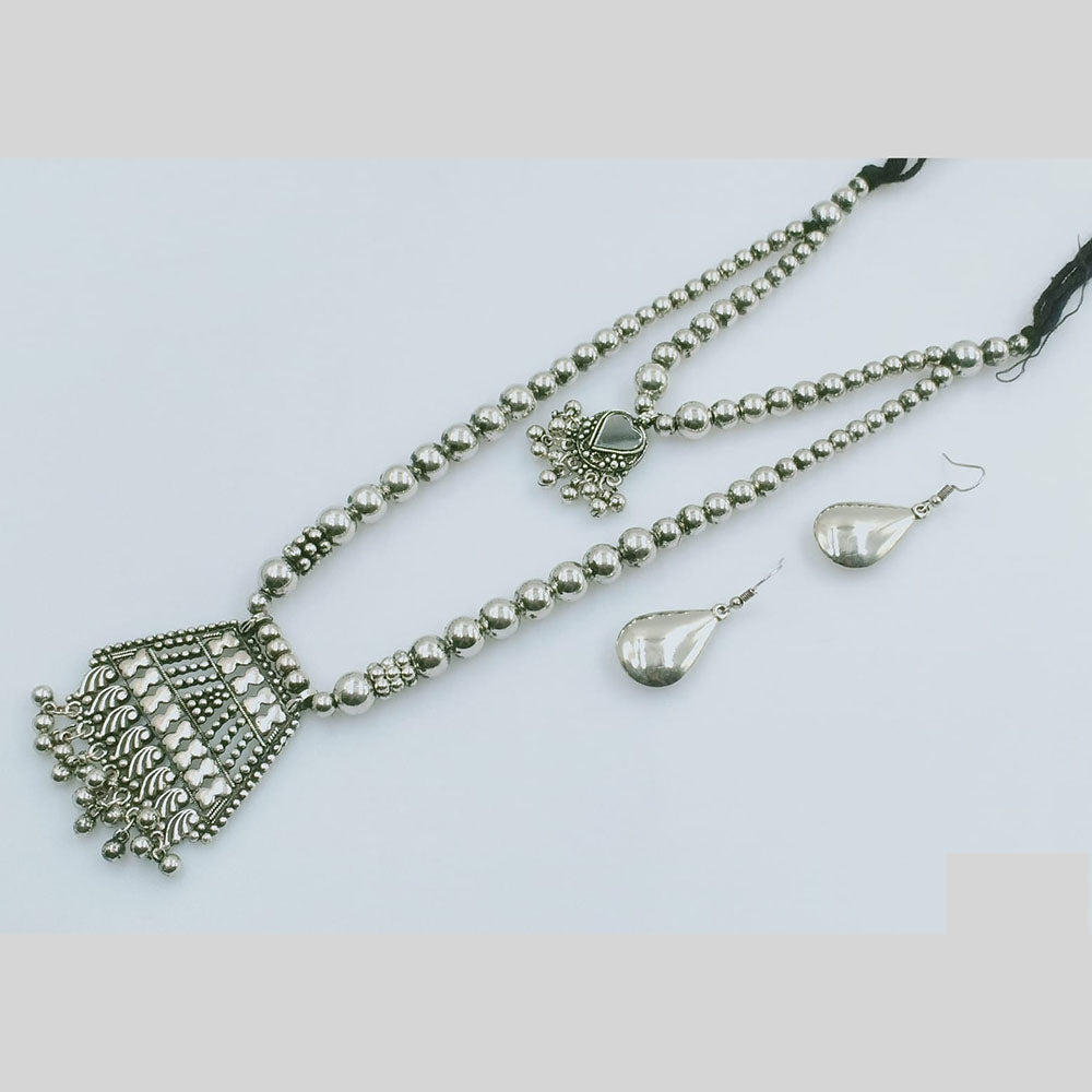 Rajwadi Collection Designer Oxidised Necklace Set