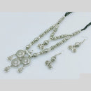 Rajwadi Collection Designer Flower Oxidised Necklace Set