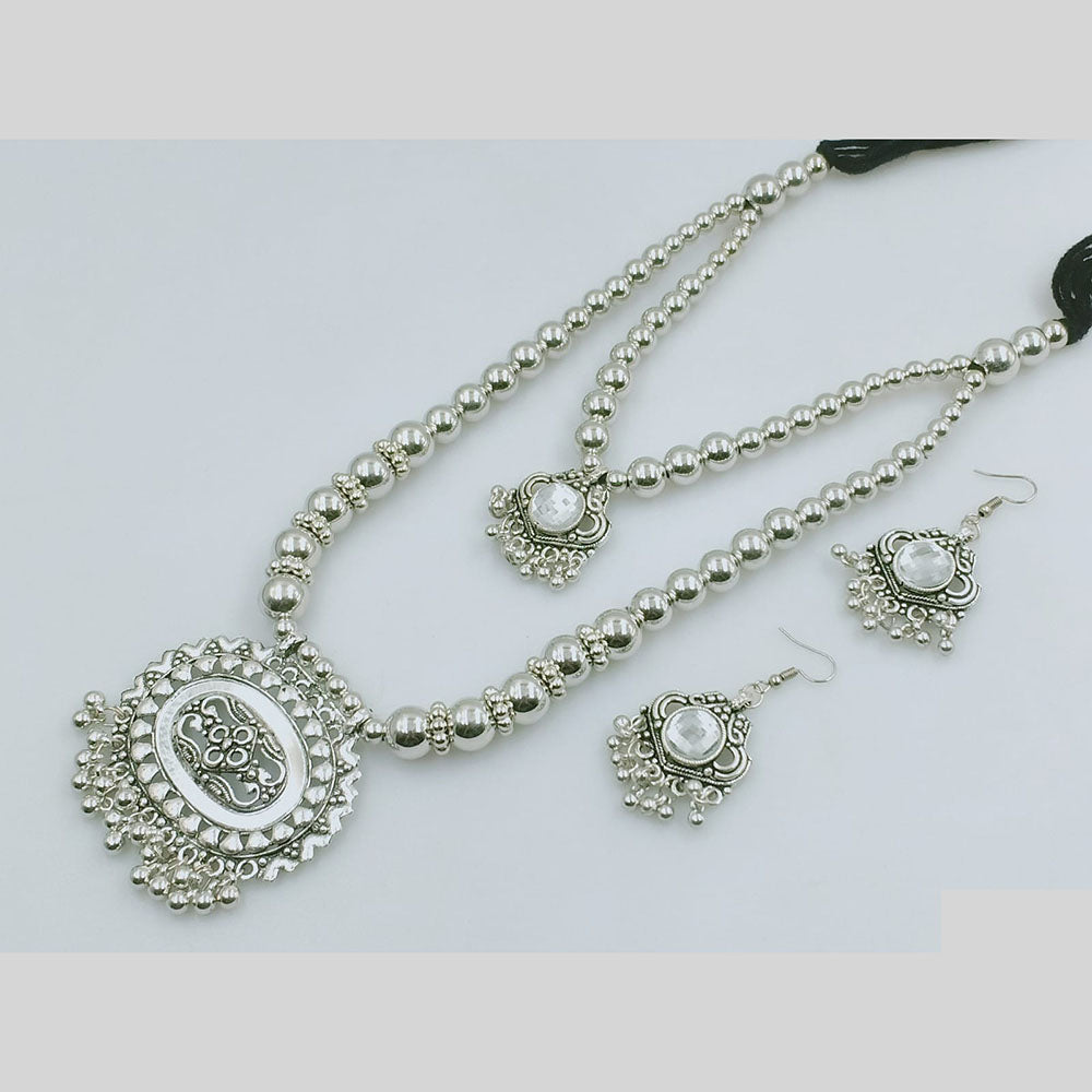 Rajwadi Collection Designer Oxidised Necklace Set