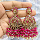 Rajwadi Collection Stylish Crystal Stone Beads Dangler Earrings