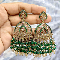 Rajwadi Collection Stylish Crystal Stone Beads Dangler Earrings