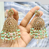 Rajwadi Collection Stylish Crystal Stone Beads Dangler Earrings