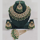 Rajwadi Collection Glamorous Crystal And Beads Necklace Set