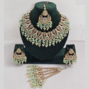 Rajwadi Collection Glamorous Crystal And Beads Necklace Set