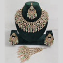 Rajwadi Collection Glamorous Crystal And Beads Necklace Set