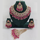 Rajwadi Collection Glamorous Crystal And Beads Necklace Set