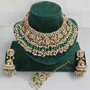 Rajwadi Collection Traditional Pota Stone Pearl And Beads Choker Necklace Set
