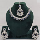 Rajwadi Collection Glamorous Crystal And Beads Necklace Set 