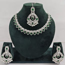 Rajwadi Collection Glamorous Crystal And Beads Necklace Set
