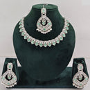 Rajwadi Collection Glamorous Crystal And Beads Necklace Set