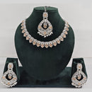 Rajwadi Collection Glamorous Crystal And Beads Necklace Set