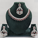Rajwadi Collection Glamorous Crystal And Beads Necklace Set