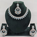 Rajwadi Collection Glamorous Crystal And Beads Necklace Set