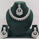 Rajwadi Collection Glamorous Crystal And Beads Necklace Set