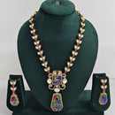 Rajwadi Collection Regal Polki Kundan Adorned With Druzy Crystal Stone Necklace Set