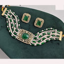 Rajwadi Collection Regal Polki Kundan Stone Choker Necklace Set