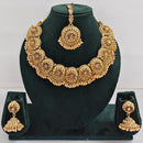 Rajwadi Collection Exclusive Pota Stone And Pearl Necklace Set
