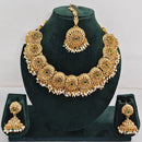Rajwadi Collection Exclusive Pota Stone And Pearl Necklace Set
