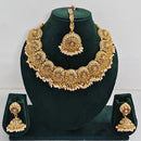 Rajwadi Collection Exclusive Pota Stone And Pearl Necklace Set