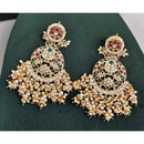 Rajwadi Collection Elegant Pota And Pearl Designer Dangler Earrings