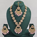 Rajwadi Collection Sparkling Crystal Pearl And Beads Necklace Set