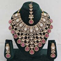 Rajwadi Collection Designer Kundan And Austrian Stone Necklace Set