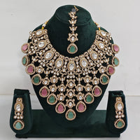 Rajwadi Collection Designer Kundan And Austrian Stone Necklace Set