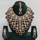 Rajwadi Collection Designer Kundan And Austrian Stone Necklace Set