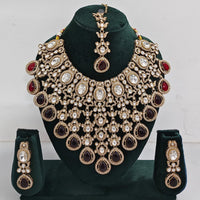 Rajwadi Collection Designer Kundan And Austrian Stone Necklace Set