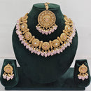 Rajwadi Collection Sparkling Pota Stone Pearl And Beads Necklace Set
