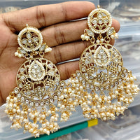 Rajwadi Collection Elegant Pota And Pearl Designer Dangler Earrings