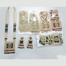 Rajwadi Collection Elegant Pota Stone And Beads Meenakari Long Necklace Set