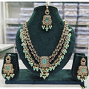 Rajwadi Collection Premium Crystal Pearl And Beads Necklace Set