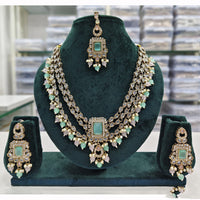 Rajwadi Collection Premium Crystal Pearl And Beads Necklace Set