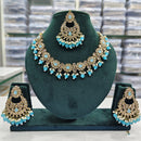 Rajwadi Collection Premium Crystal Pearl And Beads Necklace Set