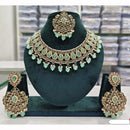 Rajwadi Collection Premium Crystal Pearl And Beads Necklace Set