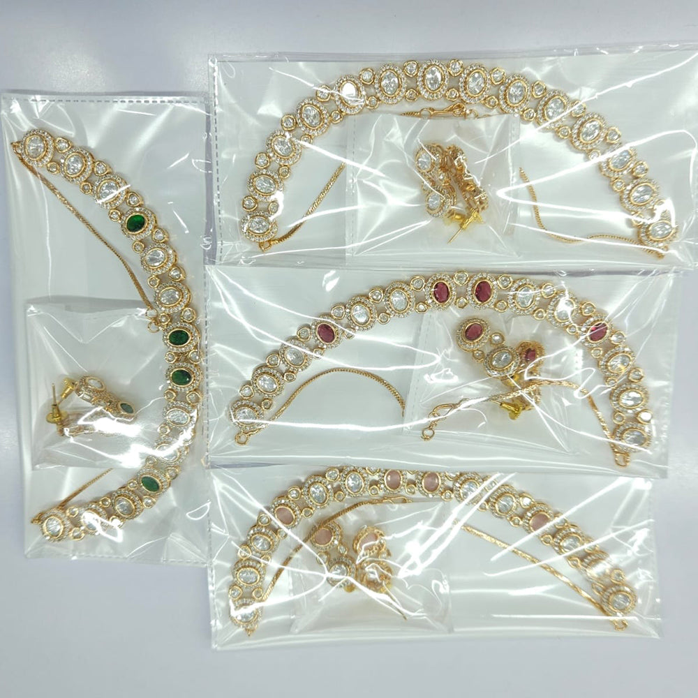 Rajwadi Collection Heritage Polki Kundan Stone Necklace Set