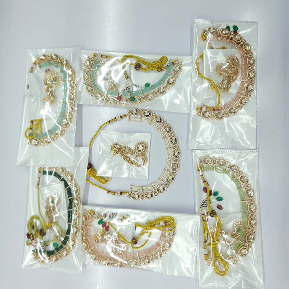 Rajwadi Collection Heritage Polki Kundan Stone Necklace Set