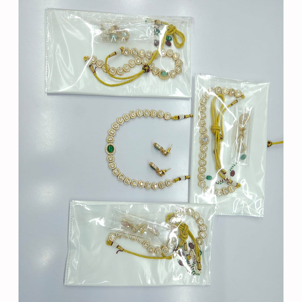 Rajwadi Collection Heritage Polki Kundan Stone Necklace Set