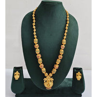 Rajwadi Collection Royal Pota Stone Long Necklace Set