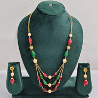 Rajwadi Collection Royal Beads Long Necklace Set