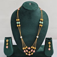 Rajwadi Collection Royal Beads Long Necklace Set