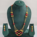 Rajwadi Collection Royal Beads Long Necklace Set