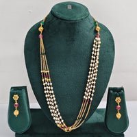 Rajwadi Collection Royal Beads Long Necklace Set