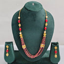 Rajwadi Collection Royal Beads Long Necklace Set