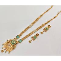 Rajwadi Collection Royal Pota Stone And Pearl Long Necklace Set