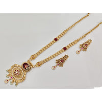 Rajwadi Collection Royal Pota Stone And Pearl Long Necklace Set