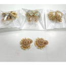 Rajwadi Collection Elegant Kundan and Pearl Meenakari Jhumki Earrings 