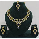 Rajwadi Collection Crystal Stone And Pearl Designer Necklace Set