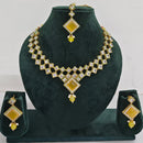 Rajwadi Collection Crystal Stone And Pearl Designer Necklace Set